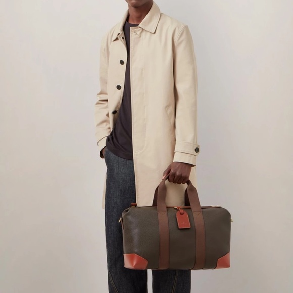 Mulberry Brown and Tan Travel Bag with Leather Trim - Picture 6 of 7